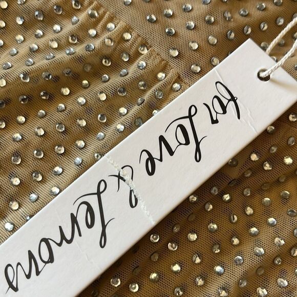 For Love & Lemons Rhinestone Kiara Mesh Shorts XS - Glamorous, Sheer, NWT - Picture 10 of 10